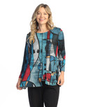 Jess & Jane Women's Layla French Brushed Knit Patch Pocket Tunic | Medium, Granada