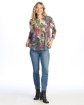 Jess & Jane Burnout Tunic Top, AJ2 (3X, Ponderosa)