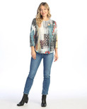 Jess & Jane Burnout Tunic Top, AJ2 (Small, Tundra)