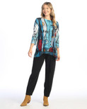 Jess & Jane Women's Sonata Tunic Top with Chiffon Hem | X-Large, Granada