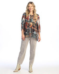 Jess & Jane Women's Sonata Tunic Top with Chiffon Hem - Medium, Lisa