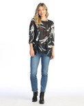 Jess & Jane Women's Sonata Tunic Top with Chiffon Hem - X-Large, Ripples