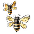 Giftcraft Metal Bee Wall Decor Set of 2, Bee Metal Wall Decor, Bee Metal Wall Art, Wall Decor for Living Room, Bedroom, Bathroom, Farmhouse, Metal Home Decor Wall Sculpture