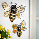 Giftcraft Metal Bee Wall Decor Set of 2, Bee Metal Wall Decor, Bee Metal Wall Art, Wall Decor for Living Room, Bedroom, Bathroom, Farmhouse, Metal Home Decor Wall Sculpture
