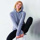 Full Length Fleece Womens Leggings, Seamless Gray/Black Leggings for Women, Warm High Waisted Knit Leggings | Small-Medium, Black