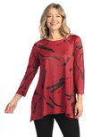 Jess & Jane Slinky-Like Knit Tunic - Large, Ripples