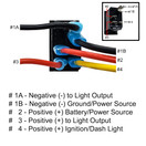 Power Bus Bar Plug Wire Kit with On/Off Rocker Switch Compatible with Polaris Pulse Power Busbar RZR Pro Ranger Crew XP 2018-2023 | Light Bar