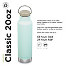 Klean Kanteen Insulated Classic 20oz (w/ Loop Cap) Blue Tint 