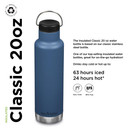 Klean Kanteen Insulated Classic 20oz (w/ Loop Cap) Real Teal