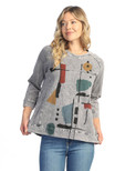 Jess & Jane Women's Mineral Washed French Terry Top - M51 | Large, Chroma Midnight
