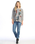 Jess & Jane Women's Mineral Washed French Terry Top - M51 | Large, Chroma Midnight