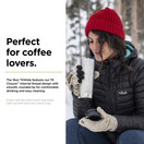 Klean Kanteen TKWide Insulated Coffee Tumbler with Café Cap - Stainless Steel Coffee Tumbler | 16 Oz, Brushed Stainless 