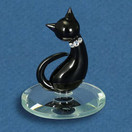 Glass Baron Black Cat Figurine. 