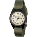 BERTUCCI M-2Ra Women’S Field Watch | Sand Dial/Black Case 349 Field Drab Comfort-Webb™ Band