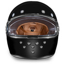 D.O.T Approved DAYTONA RETRO - HI-GLOSS BLACK W/ CHROME ACCENTS R1-A-L (Size: L)
