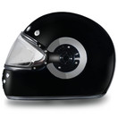 D.O.T Approved DAYTONA RETRO - HI-GLOSS BLACK W/ CHROME ACCENTS R1-A-L (Size: L)