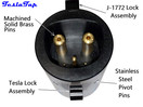 Mini - Tesla to J-1772 Adapter - 60 AMP - Made in USA