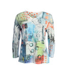 Jess & Jane Burnout Hi-Low Tunic Top - AJ3 | 3X, Kara