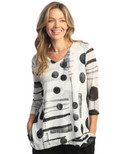 Jess & Jane Crepe Mesh Tunic Top - CM2 | Small, Melody