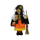 Karen Didion Originals Candy Corn Witch Figurine, 19 Inches - Handmade Halloween Holiday Home Decorations & Collectibles