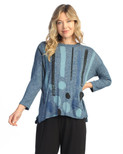 Jess & Jane Sweater Knit Top - GB1 | X-Large, Drizzle Blue