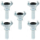 Interstate Pneumatics CU-853 3/4 Inch Hose Barb Straight Through Jack Hammer Coupler | Pack of 5