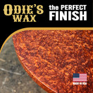 ODIE'S Wax •Super Hard Wax for Wood •Works with Odie's Oil •Odie's Super Duper Oil and Odie's Wood Butter for Extra Lustrous Sheen •Protection and Durability •9 Ounce Glass Jar