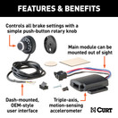 CURT 51170 Spectrum Original Equipment Style - Integrated Electric Trailer Brake Controller, Proportional