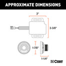 CURT 51170 Spectrum Original Equipment Style - Integrated Electric Trailer Brake Controller, Proportional