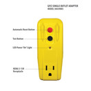Tower Manufacturing 30439005 Auto-Reset 15 AMP Grounded 3-Prong GFCI Single Outlet Adapter, Yellow (Thrее Расk)