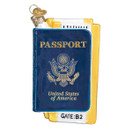 Old World Christmas Passport Glass Blown Ornament for Christmas Tree | Passport
