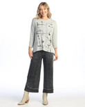 Jess & Jane Sweater Knit Top - GB1 | X-Large, Rhythm Heather Gray