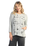 Jess & Jane Sweater Knit Top - GB1 | X-Large, Rhythm Heather Gray