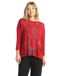 Jess & Jane Sweater Knit Top - GB1 | Small, Rhapsody Red