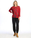 Jess & Jane Sweater Knit Top - GB1 | Small, Rhapsody Red