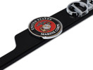 Marines Dad 3D Black Metal License Plate Frame