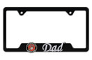 Marines Dad 3D Black Metal License Plate Frame.
