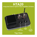 Dayton Audio HTA20 Integrated Stereo Hybrid Hi-Fi Vacuum Tube Class A/B Amplifier 20 Watts RMS w/ Subwoofer Output, Headphone Output, Bluetooth 5.0 and USB DAC