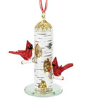 Glass Baron Cardinal Feeder Ornament . 