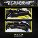 Modwing Holster Claw - Standard Concealment Wing for IWB Holster - Gen 2 Concealed Carry Reversible Standard Bearing with Mounting Holes - Kydex Holster Claw with Hardware Kit