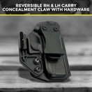 Modwing Holster Claw - Standard Concealment Wing for IWB Holster - Gen 2 Concealed Carry Reversible Standard Bearing with Mounting Holes - Kydex Holster Claw w/ Hardware Kit