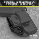 Modwing Holster Claw - Standard Concealment Wing for IWB Holster - Gen 2 Concealed Carry Reversible Standard Bearing with Mounting Holes - Kydex Holster Claw w/ Hardware Kit