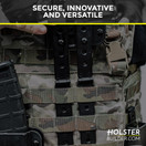 Molle Attachment (Black, 2 Pieces) Molle Accessories, DIY for Knife Sheath, Molle Quick Locking, Holster Hardware with Screws