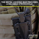 Molle Attachment (Black, 2 Pieces) Molle Accessories, DIY for Knife Sheath, Molle Quick Locking, Holster Hardware with Screws