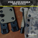 Molle Attachment (Black, 2 Pieces) Molle Accessories, DIY for Knife Sheath, Molle Quick Locking, Holster Hardware with Screws | 3 Inch