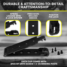 Molle Attachment (Black, 2 Pieces) Molle Accessories, DIY for Knife Sheath, Molle Quick Locking, Holster Hardware with Screws | 3 Inch