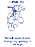 Laundry Loop with Sock Snare, Premium Red Laundering Strap