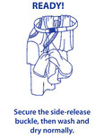 Laundry Loop with Sock Snare, Premium Red Laundering Strap