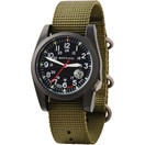 BERTUCCI A-3PS Solar Field Watch | Optic White Dial/Black Case | Nylon Band | Forest