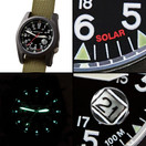 BERTUCCI A-3PS Solar Field Watch | Optic White Dial/Black Case | Nylon Band | Forest